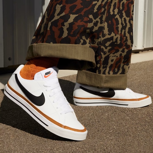 Nike Shoes - Like New Nike White and Black Sneakers with Orange Trim